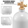 VEVOR 5 Lbs CO2 Tank Aluminum Gas Cylinder, Brand New CO2 Cylinder with Gray Spray Coating, CO2 Tank with CGA320 Valve, For Draft Soda Beer